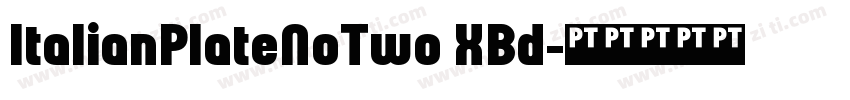 ItalianPlateNoTwo XBd字体转换